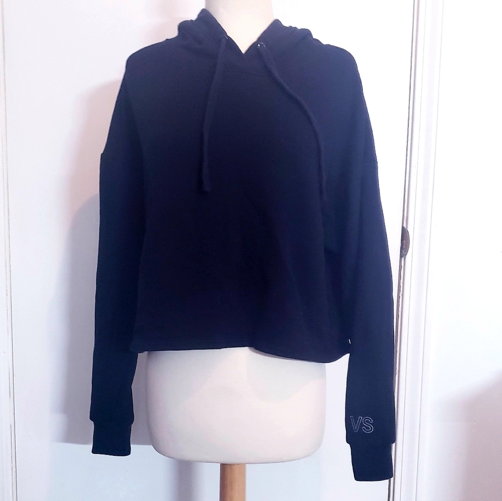 Victoria Secret Sport Black Semi-Cropped Hoodie